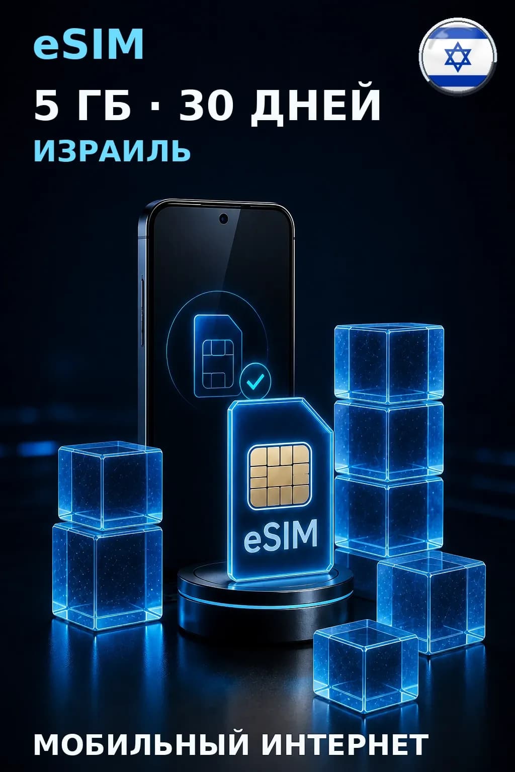 eSIM Израиль — 5 ГБ, 30 дней — интернет