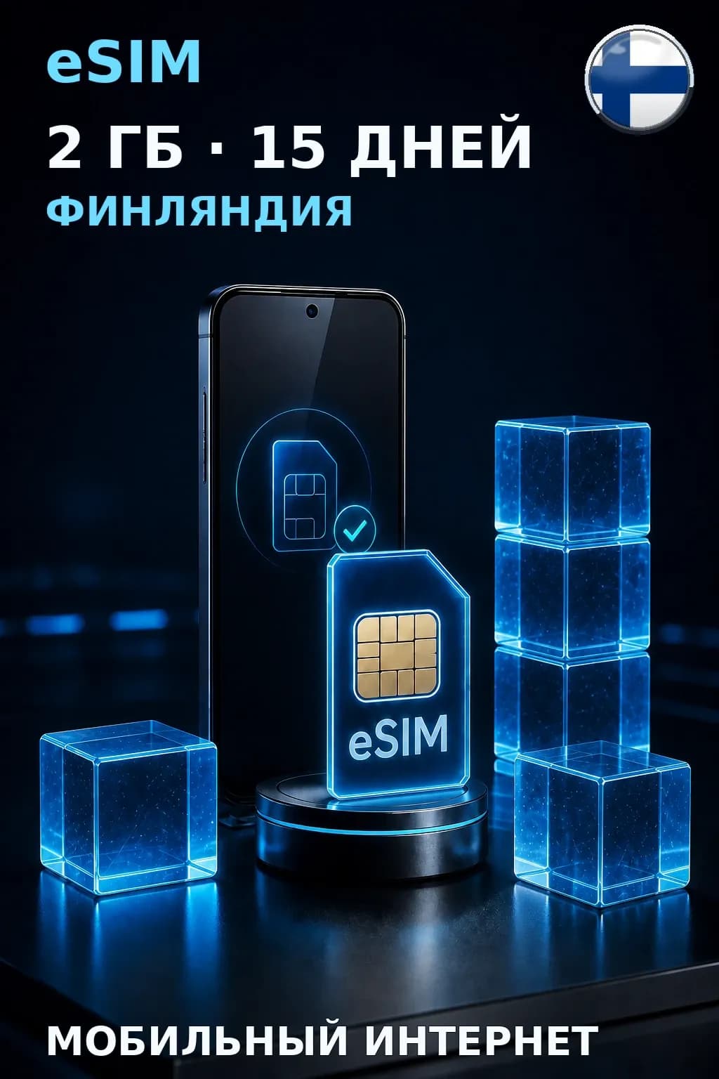 eSIM Финляндия — 2 ГБ, 15 дней — интернет