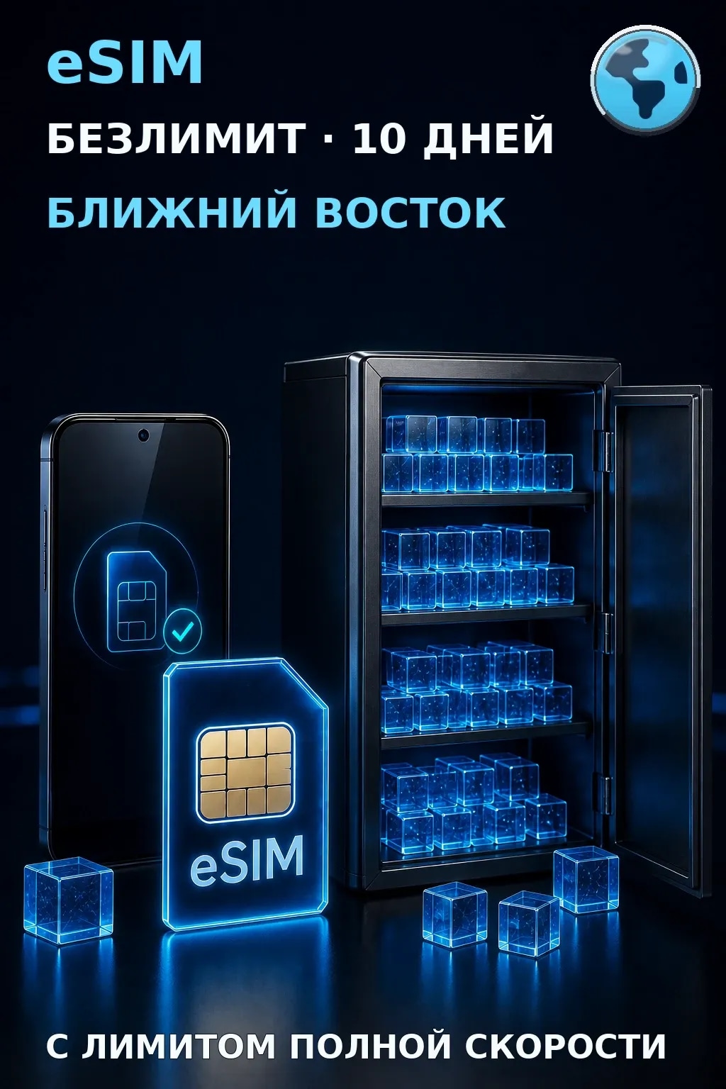 eSIM Ближний Восток — БЕЗЛИМИТ, 10 дней — интернет
