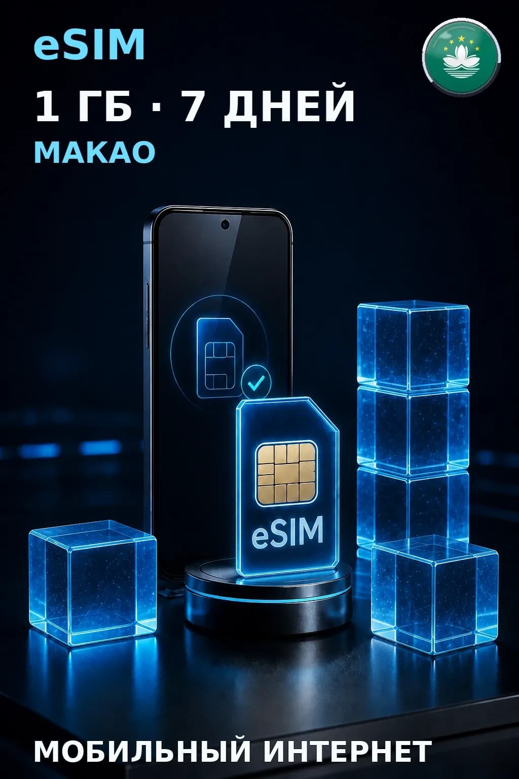 eSIM Макао — 1 ГБ, 7 дней — интернет